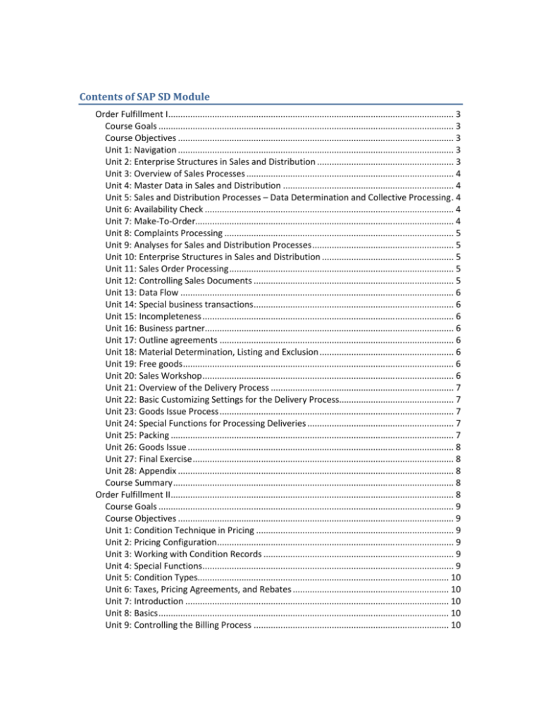 contents-of-sap-sd-module