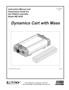 Dynamics Cart with Mass