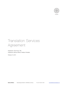 Translation Services Agreement - Word