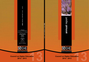 Annual Report of the Council on Higher Education 2012/2013