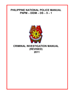 Criminal Investigation Manual Revised 2011