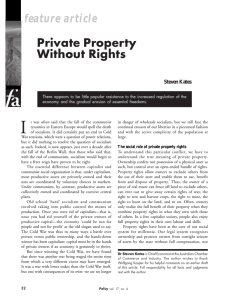 feature article Private Property Without Rights