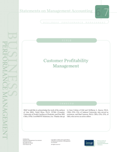 Customer Profitability Management