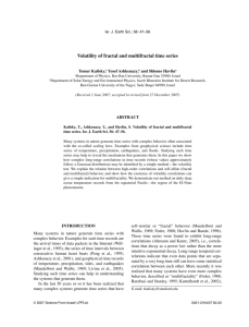 Volatility of fractal and multifractal time series