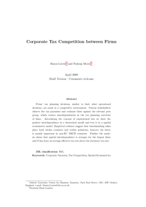 Corporate Tax Competition between Firms