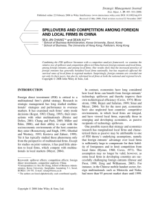 Spillovers and competition among foreign and local firms in China