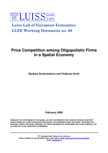 Price Competition among Oligopolistic Firms in a Spatial Economy