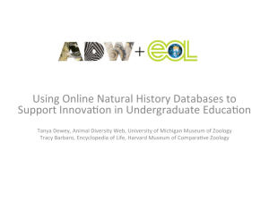 3:00 PM, Using Online Natural History Databases to Support