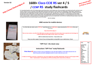 1600+ Cisco CCIE RS ver 4 / 5 / CCNP RS study flashcards