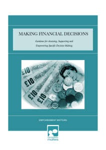 making financial decisions - The Money Carer Foundation