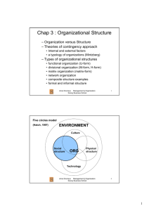 Chap 3 : Organizational Structure