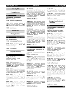CSC2015 Printable Scientific Program Schedule