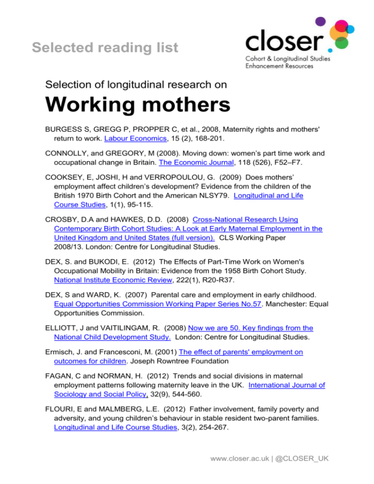 research on working mothers