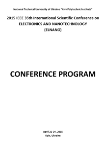 conference program - Electronics and Nanotechnology