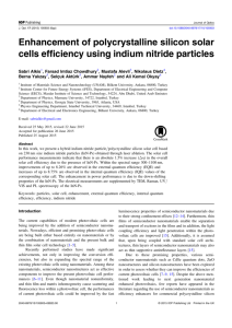 Enhancement of polycrystalline silicon solar cells efficiency using