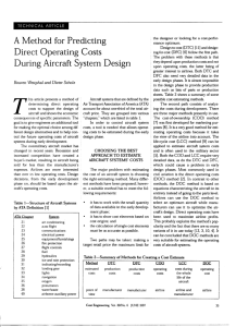 A Method for Predicting Direct Operating Costs During Aircraft