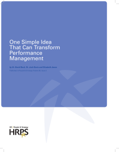 One Simple Idea That Can Transform Performance