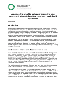 Understanding microbial indicators for drinking water