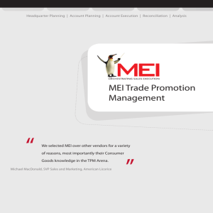 MEI Trade Promotion Management