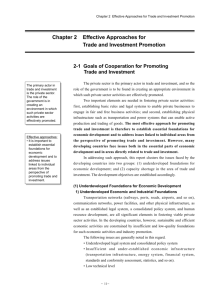 Chapter 2 Effective Approaches for Trade and Investment Promotion