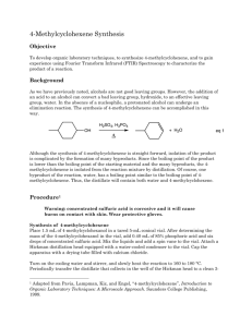 4-Methylcyclohexene Synthesis