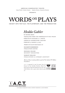 Hedda Gabler Words on Plays (2007)