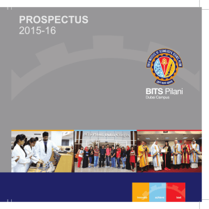 prospectus 2015-16 - BITS Pilani, Dubai Campus