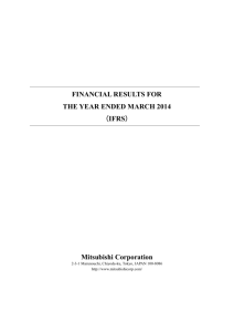 FINANCIAL RESULTS FOR THE YEAR ENDED MARCH 2014