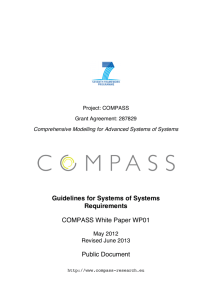 Guidelines for Systems of Systems Requirements COMPASS White