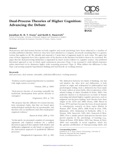 Dual-Process Theories of Higher Cognition