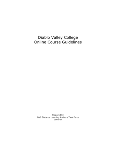 Diablo Valley College Online Course Guidelines