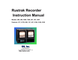 Rustrak 288 Recorder Manual