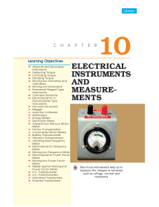 ELECTRICAL INSTRUMENTS AND MEASURE