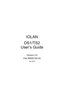 IOLAN DS1/TS2 User's Guide