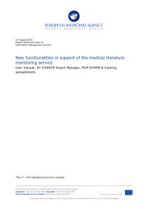 New functionalities in support of the medical literature monitoring