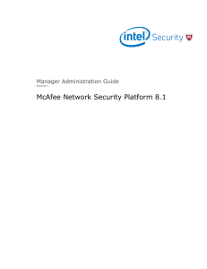 Network Security Platform 8.1 Manager Administration Guide