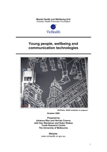 Young people, wellbeing and communication technologies
