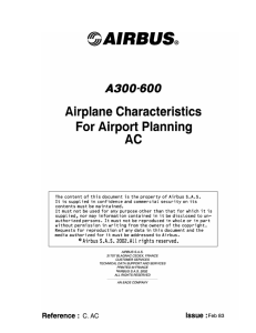 airplane characteristics a300-600