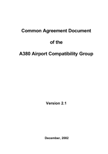 Common Agreement Document of the A380 Airport Compatibility