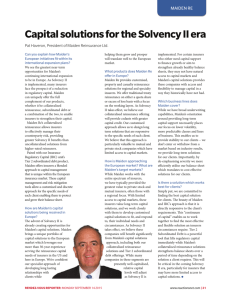 Capital solutions for the Solvency II era