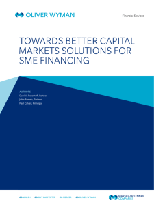 Towards better capital markets solutions for SME