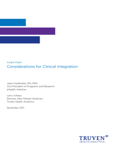 Considerations for Clinical Integration