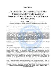awareness of green marketing and its influence on