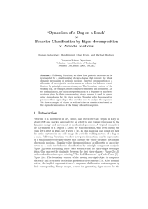 Dynamism of a Dog on a Leash - Computer Science Department