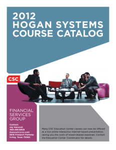 2012 Hogan Systems Course Catalog