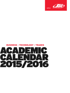 Academic Calendar 2015-2016