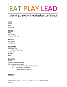 planning a student leadership conference