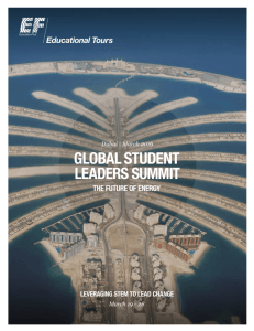 Dubai | March 2016 gLObAL STUDENT LEADERS SUMMIT