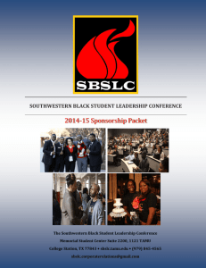 SBSLC CPP 2015 - Southwestern Black Student Leadership
