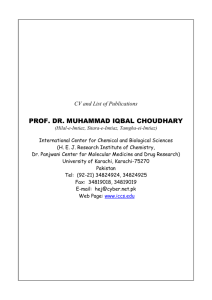 Prof. Dr. M. Iqbal Choudhary